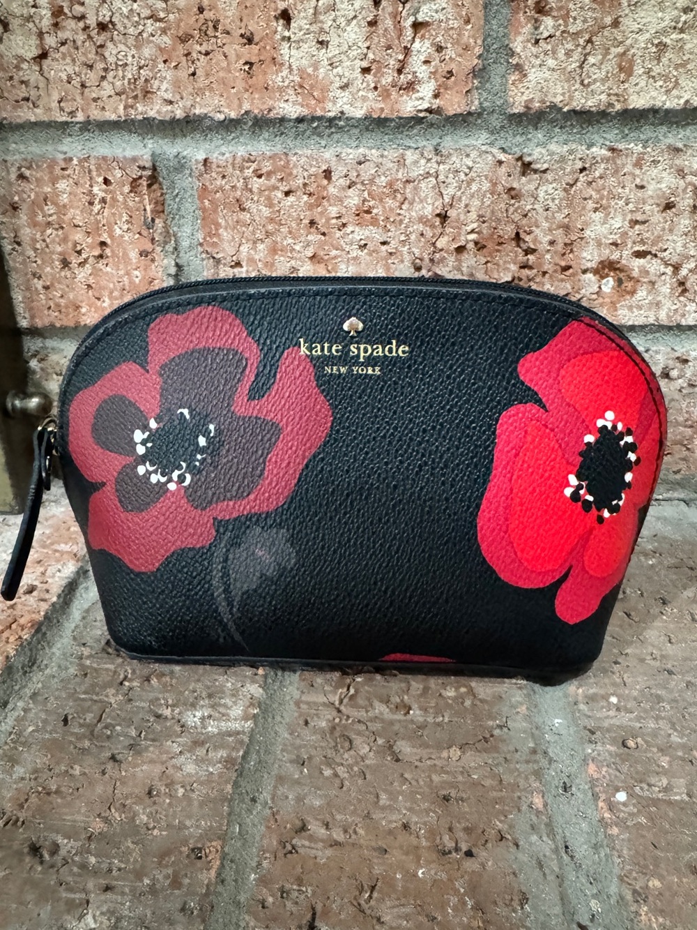 Kate Spade Poppy Large and Small Cosmetic Pouch Set